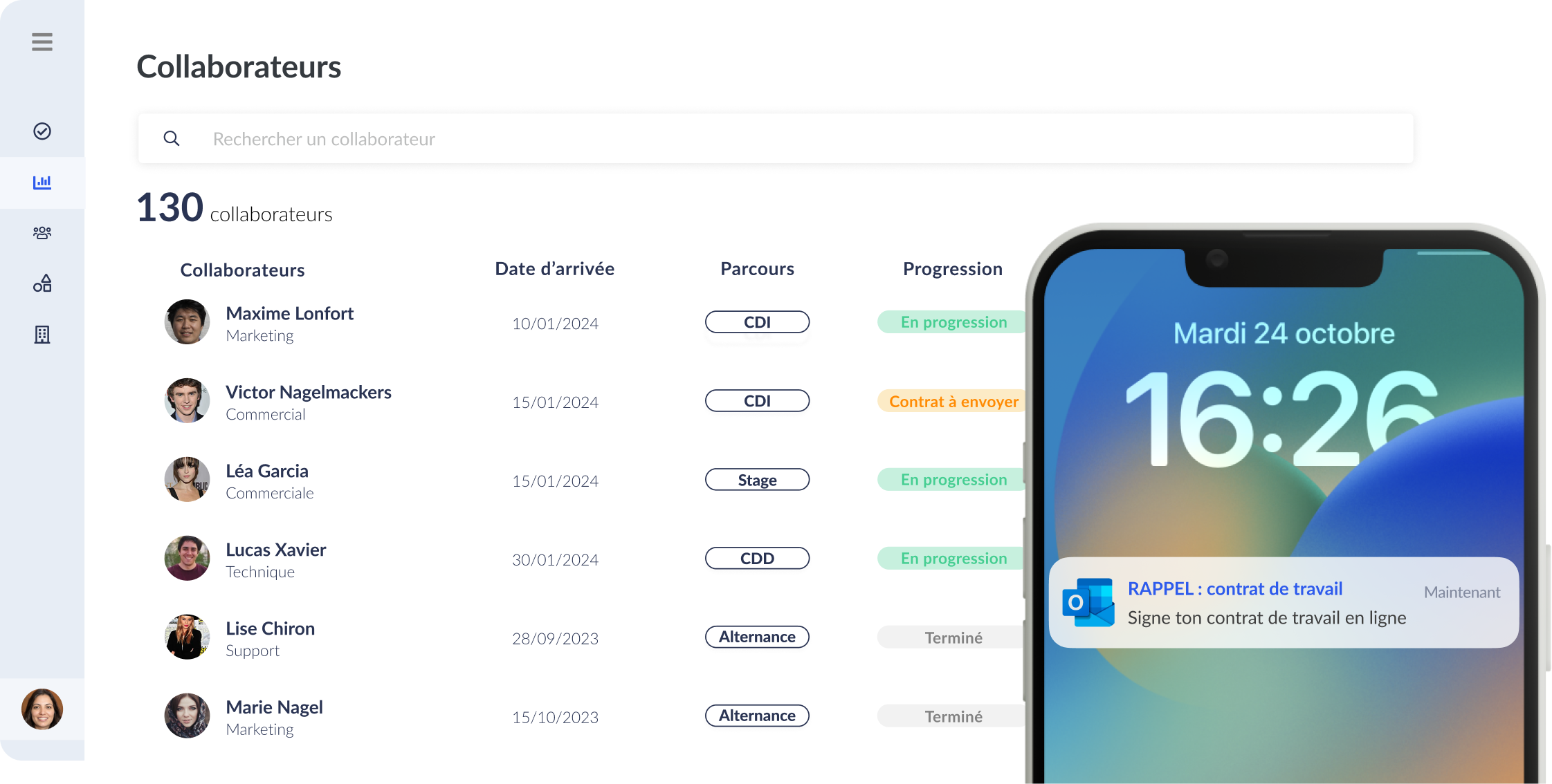 Administratif RH simple avec Workelo
