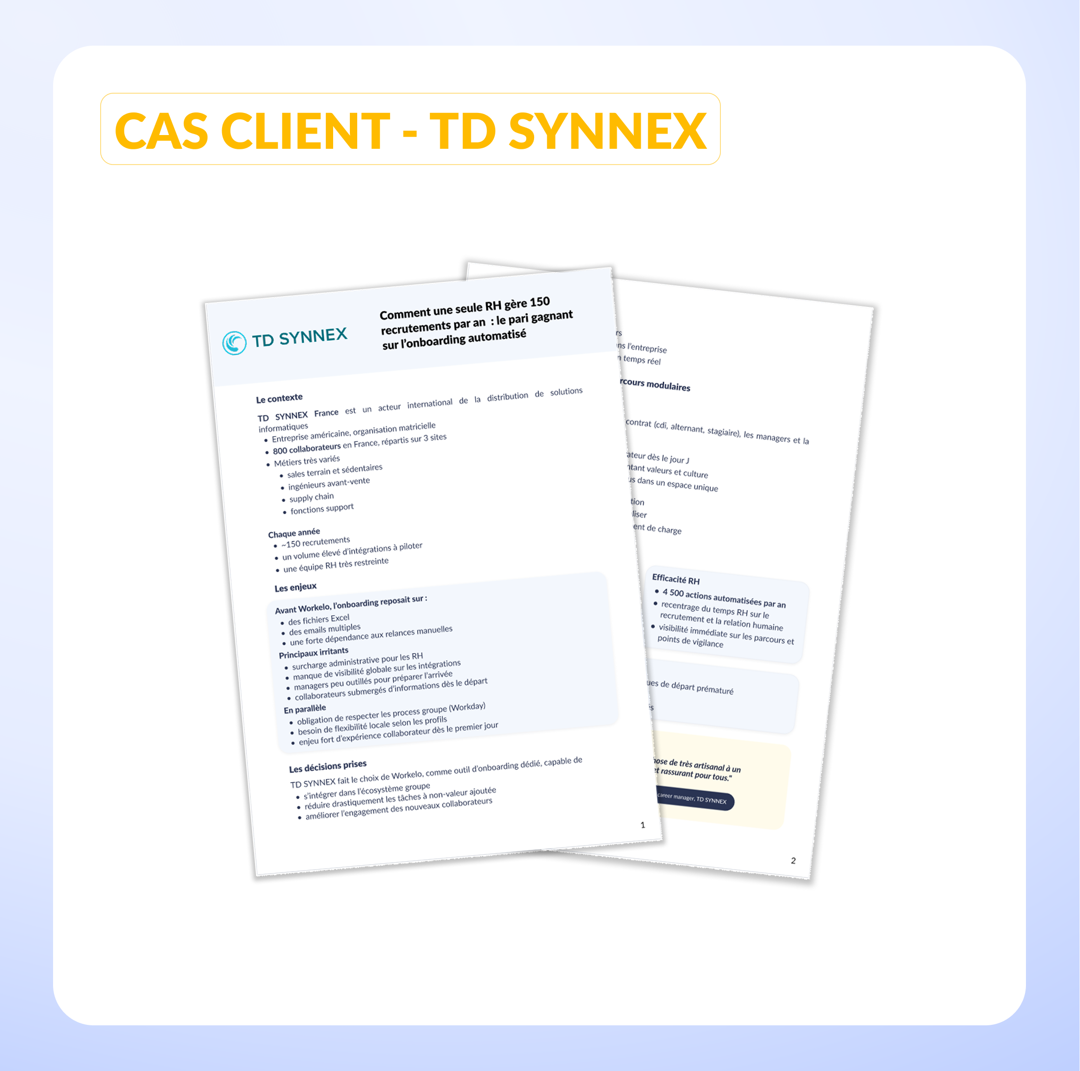 Cas client - TD SYNNEX